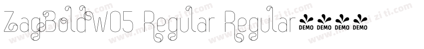 ZagBoldW05 Regular Regular字体转换
